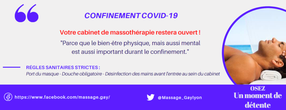 confinement covid19 Lyon Massage Gay pour Hommes